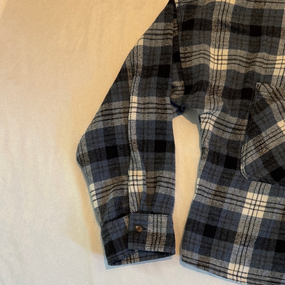 Ci Sono Women’s Flannel Blue and White Plaid Shirt XL - Picture 4 of 8